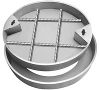 FBANULPEX Coperchio per tombino Pesante e Invisibile, Chiusino Invisibile da Incasso in Acciaio Inossidabile 304, Dimensioni Multiple, Argento(Diameter 800mm)