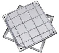 FBANULPEX Copertura Invisibile per cameraad Alta Resistenza, Chiusino for Fossa settica da Incasso in Acciaio Inossidabile 304 Argento, Dimensioni Multiple(80x80x8cm)