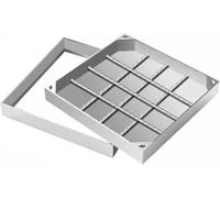 FBANULPEX Copertura Invisibile per cameraad Alta Resistenza, Coperchio for Fossa settica Invisibile in Acciaio Inossidabile Quadrato 40-80 cm(8cm,60 * 60cm/23.6 * 23.6in)