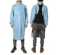 FBANULPEX Grembiule da Saldatura per impieghi gravosi, Grembiule da Saldatura in Pelle con Tasche portautensili Resistente al Calore for Uomo e Donna Multicolore 120 cm(Blue)