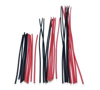 FBANULPEX Kit cavi jumper per breadboard, Cablaggio for saldatura PCB stagnato a doppia estremità 1007 da 100 pezzi 26-18AWG 10-20 cm Rosso Nero(Black,24AWG-20CM)