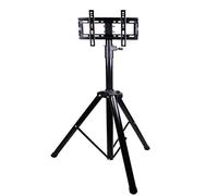 FBANULPEX Mobile TV girevole e regolabile in altezza, Supporto da pavimento for TV da 12-32 pollici Nero Altezza regolabile 1100-1700 mm Rotazione a 360°