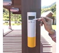 FBANULPEX Porta Sigarette da Parete, Posacenere in Acciaio Inox da Parete, Contenitore for Mozziconi di Sigaretta Commerciale