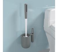 FBANULPEX Spazzola di Gomma per cessi, scopino for WC, scopino for WC da Parete for Uso Domestico(Gris)