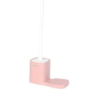 FBANULPEX Spazzola di Gomma per cessi, scopino for WC, scopino for WC Domestico Manico Lungo Pelo Morbido(Pink)