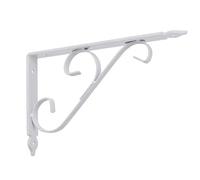 FBANULPEX Supporti a L per mensole a muro, Confezione da 2 staffe for mensole 15-40 cm nero/bianco, spessore 3 mm, carico 75 kg(White 250 * 164mm)