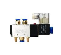 FBANULPEX Valvola elettropneumatica a solenoide, Elettrovalvole a 5 Vie, 2 Posizioni, Controllo Aria Gas, Bobina Magnetica, Tubo Flessibile, Perfezione(Ac24v,Only Valve)