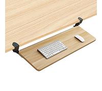 FBANULPEX Vassoio Scorrevole, Vassoio ergonomico Estraibile, Set di Tasti Personalizzati, for estensore for scrivania for Computer da Ufficio Domestico(Walnut,52X25cm/20.5X10inch)