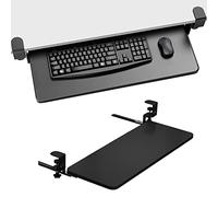 FBANULPEX Vassoio Scorrevole, Vassoio ergonomico Estraibile, Set di Tasti Personalizzati, Piattaforma for Tastiera Scorrevole sotto la scrivania(Teak,650 * 250 mm/26 * 10 inch)