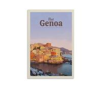 Fbaoda Genova, Poster di Vitger su tela, decorazione artistica da parete per camera da letto, ufficio, stampa artistica da parete, stile rustico, decorazione per la casa e il soggiorno, 40 x 60 cm
