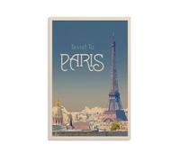 Fbaoda Poster di Parigi, Vitger, stampa artistica su tela, decorazione artistica da parete, per camera da letto, ufficio, decorazione rustica, per la casa e il soggiorno, 20 x 30 cm
