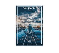 Fbaoda Poster di Valencia, stampa artistica da parete con Vitger, stampa artistica da parete, per camera da letto, ufficio, decorazione rustica, per la casa e il soggiorno, 50 x 75 cm