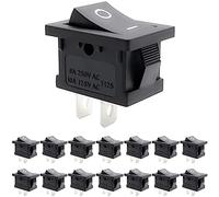Fbapayipa 15 pezzi AC 6 a/V 10 A/V 2 Solder Lug SPST on/off mini Boat Car auto barca rotonda Rocker 2PIN interruttore a levetta SPST Snap
