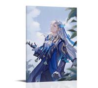 FBBINKA Poster artistico da parete con immagine di Game Genshin Impact Neuvillette, decorazione da parete moderna ed estetica, con cornice, 30 x 45 cm