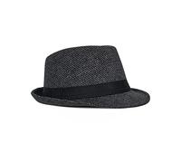 FBBULES Cappello Fedora a Tesa Larga Stile Gangster Elegante Jazz Trilby Cappelli e Cappellini Classico Cappello in Feltro Ripiegabile in Viaggio Cappelli Panama per Uomo Donna