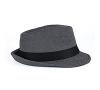 FBBULES Cappello Fedora a Tesa Larga Stile Gangster Elegante Jazz Trilby Cappelli e Cappellini Classico Cappello in Feltro Ripiegabile in Viaggio Cappelli Panama per Uomo Donna