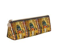 FBGHHTY Antico Egitto Tribe Series Stampa Studente Matita Caso Grande Capacità Triangolo Pouch Daily Essentials Scuola College
