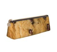 FBGHHTY Astuccio per studenti con stampa di biscotti al cioccolato, grande capacità, astuccio triangolare, essenziale per la scuola e l'università