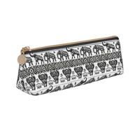 FBGHHTY Astuccio per studenti con stampa di elefanti bohémien, grande capacità, triangolare, per tutti i giorni, scuola, università