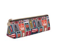 FBGHHTY Astuccio per studenti con stampa di simboli dell'Inghilterra, grande capacità, triangolare, per tutti i giorni, scuola e università