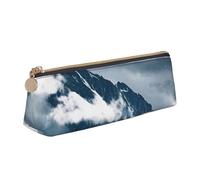 FBGHHTY Astuccio per studenti con stampa paesaggio con montagne e nuvole Grande capacità Triangolo Pouch Daily Essentials School College