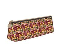 FBGHHTY Astuccio triangolare con stampa di immagini di frutta, grande capacità, per tutti i giorni, scuola, università