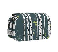 FBGHHTY Beauty Birch Tree Print Convenienza Pen Case Cute Zipper Pouch Makeup Stationery Organizer Viaggi Ufficio