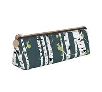 FBGHHTY Beauty Birch Tree Print Student Pencil Case Grande Capacità Triangolo Pouch Daily Essentials School College