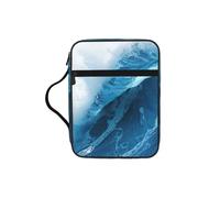 FBGHHTY Big Ocean Wave Hd Print Soft Bibbia Storage Bag Scripture Holder impermeabile per culto viaggio devozionale