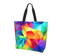 FBGHHTY Borsa a tracolla con stampa geometrica arcobaleno elegante e leggera e di grande capacità, borsa a tracolla per tutti i giorni, viaggi