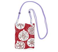 FBGHHTY Borsa a tracolla elegante con stampa di melograno per telefono, corsa, escursionismo, ciclismo, festival, uso quotidiano, Viola, Taglia unica