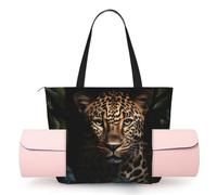 FBGHHTY Borsa da yoga con stampa leopardata da donna, monospalla per palestra, allenamento, viaggi, spiaggia, grande capacità