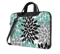FBGHHTY Borsa funzionale del computer portatile della stampa del fiore della dalia borse sveglie e leggere del computer per il vario computer portatile, Nero , 13 inch