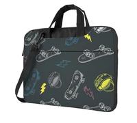 FBGHHTY Borsa funzionale del computer portatile della stampa del pattino dei graffiti borse sveglie e leggere per il vario computer, Nero , 13 inch
