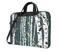 FBGHHTY Borsa funzionale del computer sveglio e leggera delle borse del computer portatile della stampa dell'albero della betulla di bellezza per il v, Nero , 13 inch