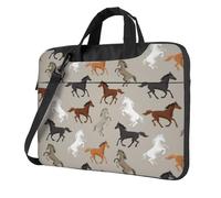 FBGHHTY Borsa funzionale sveglia e leggera del computer portatile della stampa del cavallo sveglio insacca per il vario computer, Nero , 13 inch