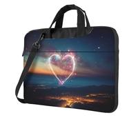 FBGHHTY Borsa funzionale sveglia e leggera del computer portatile della stampa del cuore della stella cadente per il vario computer portatile, Nero , 15.6 inch