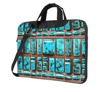 FBGHHTY Borsa funzionale sveglia e leggera del computer portatile della stampa turchese blu brillante dell'acqua per il vario computer portatile, Nero , 13 inch