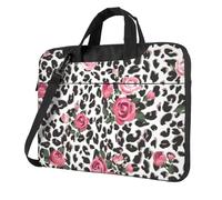 FBGHHTY Borsa funzionale sveglio e leggera del computer portatile della stampa del modello del leopardo della miscela rosa sveglia e leggera per vari computer portatili, Nero , 15.6 inch