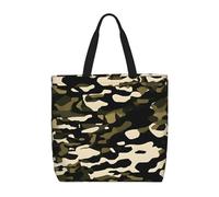 FBGHHTY Borsa leggera con stampa mimetica, comoda, riutilizzabile, ecologica, per la spesa, viaggi, spiaggia, lavoro