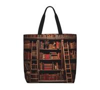 FBGHHTY Borsa leggera con stampa per biblioteca, comoda, riutilizzabile, ecologica, per la spesa, viaggi, spiaggia, lavoro