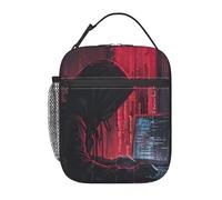 FBGHHTY Borsa per il pranzo alla moda con stampa di hacker Attack, versatile, adatta per tutte le stagioni, per picnic, lavoro, scuola