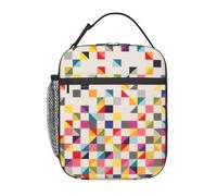 FBGHHTY Borsa per il pranzo alla moda con stampa geometrica a triangolo, versatile, adatta per tutte le stagioni, picnic, lavoro, scuola