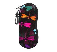 FBGHHTY Borsa per occhiali da sole con stampa a libellula, unisex, in morbido guscio, versatile