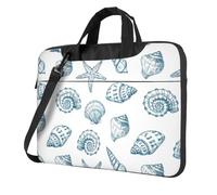 FBGHHTY Borsa sveglia e leggera funzionale del computer delle borse del computer portatile della stampa di Shell della stella marina per il v, Nero , 15.6 inch