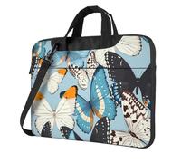 FBGHHTY Borsa sveglia e leggera funzionale del computer delle borse del computer portatile della stampa della farfalla per il vario, Nero , 15.6 inch