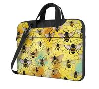 FBGHHTY Borsa sveglia e leggera funzionale del computer portatile della stampa di volo dell'ape per il vario computer portatile, Nero , 15.6 inch