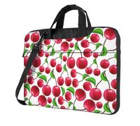 FBGHHTY Borsa sveglia e leggera funzionale delle borse del computer portatile della stampa delle ciliegie rosse per il vario computer portatile, Nero , 15.6 inch