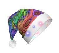 FBGHHTY Cappello di Natale principale della stampa della tintura della cravatta per gli adulti di festa dei cappelli di Natale forniture e decorazioni del partito