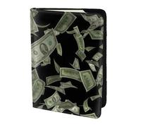 FBGHHTY Cartella portadocumenti da viaggio per passaporto, con stampa di dollari, da uomo e donna, elegante, 14 cm, accessorio sicuro